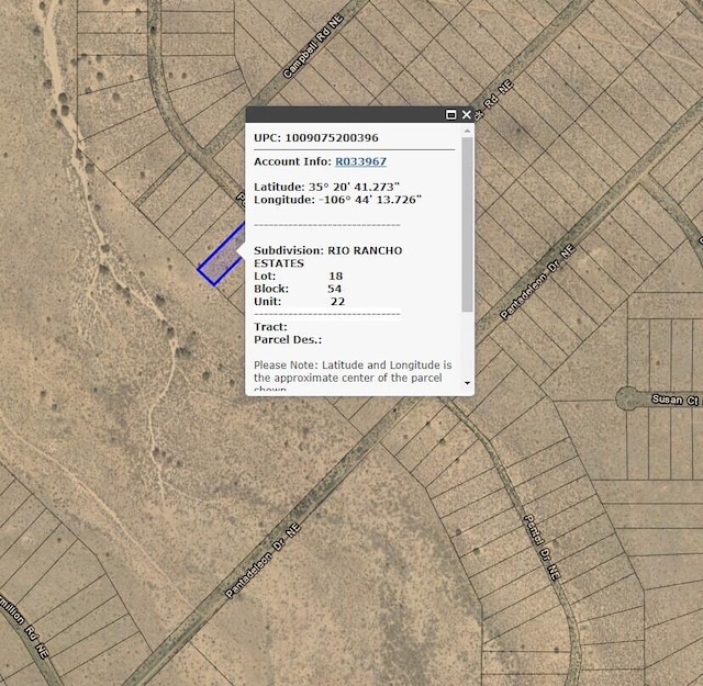 5141 Pentel Dr NE, Rio Rancho NM, 87144 land for sale