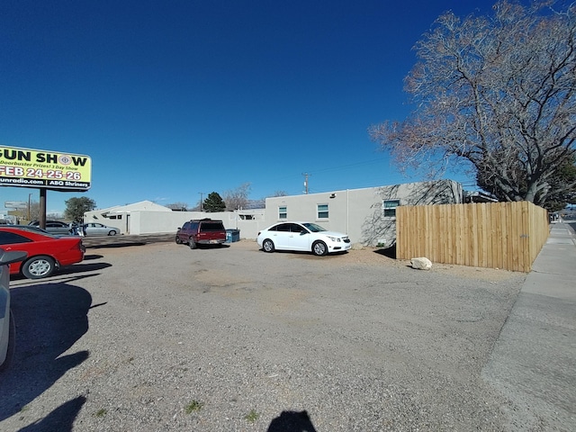 view of parking / parking lot