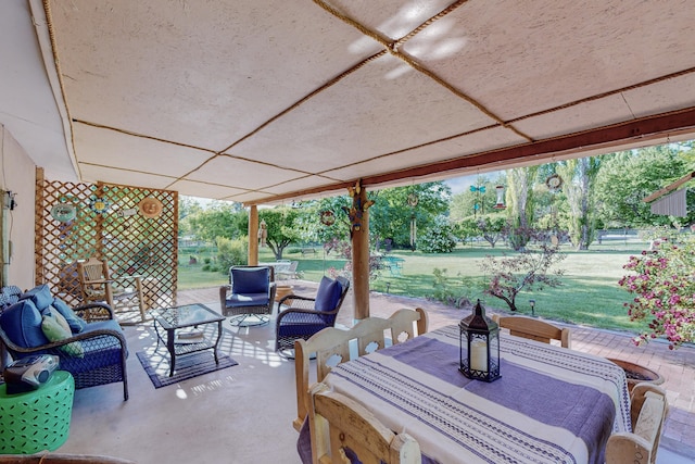 view of patio / terrace featuring outdoor lounge area