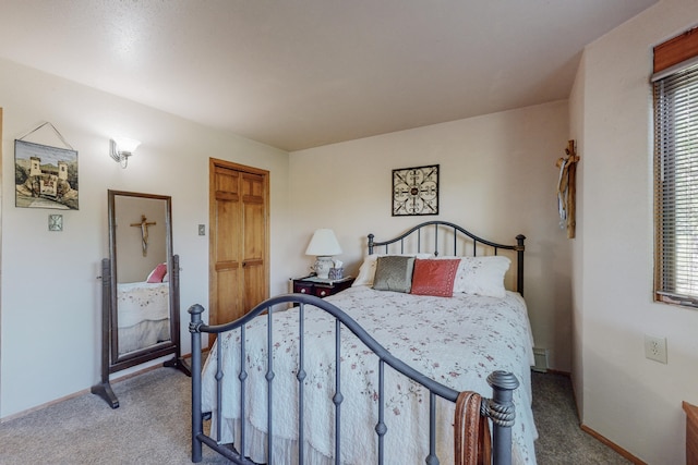 view of carpeted bedroom