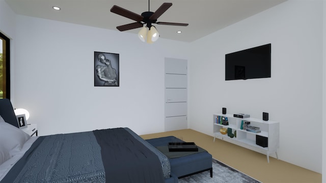 bedroom with ceiling fan