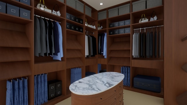 view of walk in closet