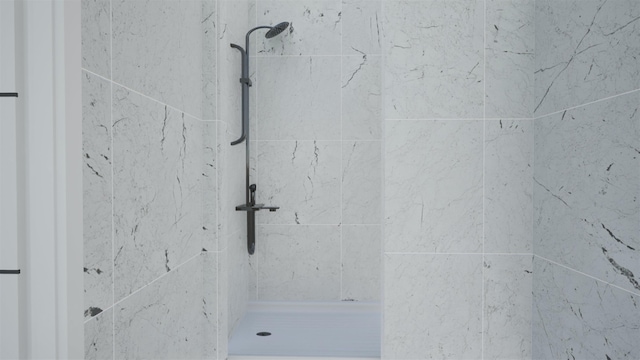 details with tiled shower