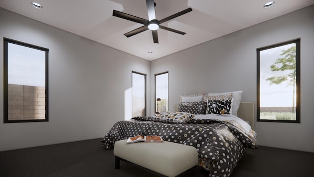 bedroom with ceiling fan