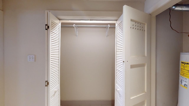 closet with water heater