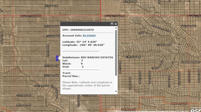 XXX 13th Ave SW, Rio Rancho NM, 87124 land for sale