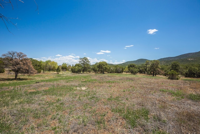 view of mountain feature featuring a rural view