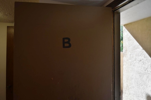 details featuring a textured ceiling