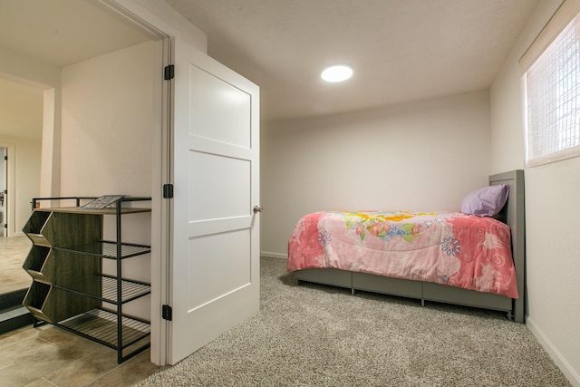 view of carpeted bedroom