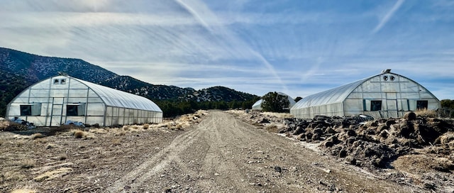 view of road featuring a mountain view