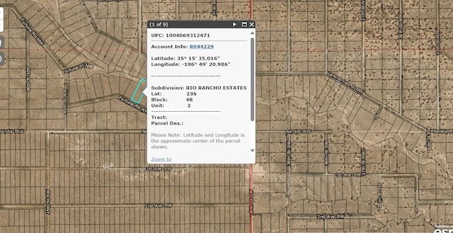 XXX Fortuna Rd NW Unit 2, Rio Rancho NM, 87124 land for sale