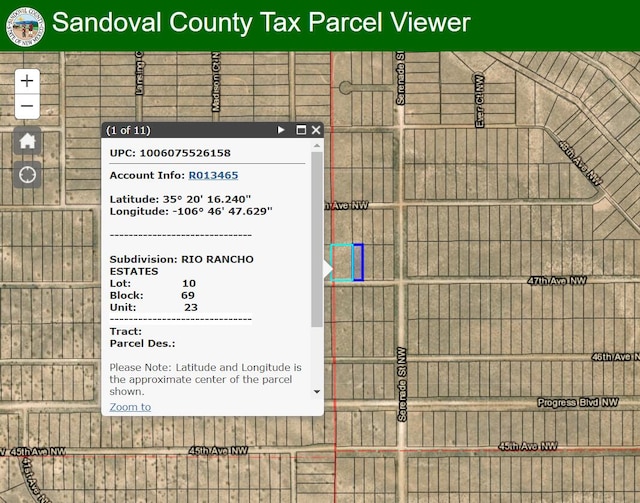 47th Ave NW, Rio Rancho NM, 87144 land for sale