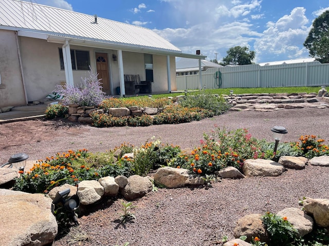 view of yard with a porch