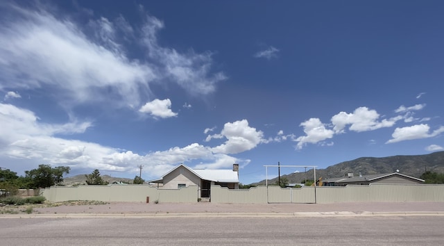 exterior space with a mountain view