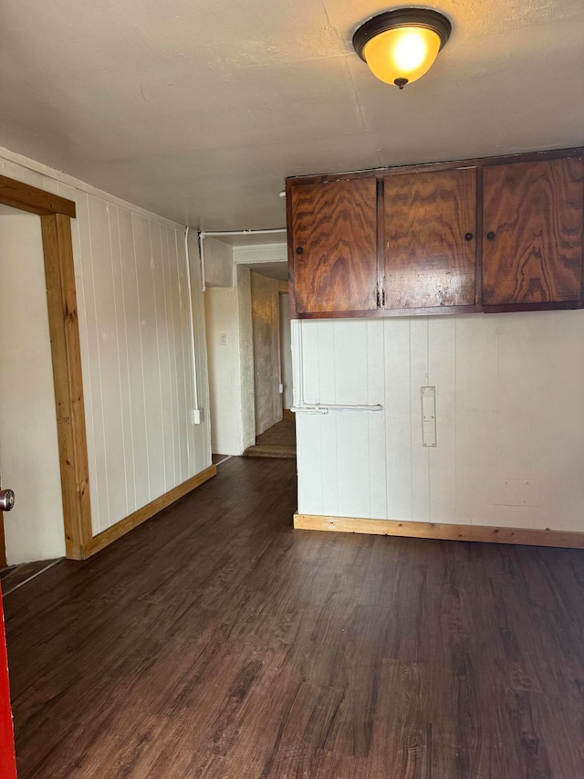 interior space featuring dark hardwood / wood-style floors