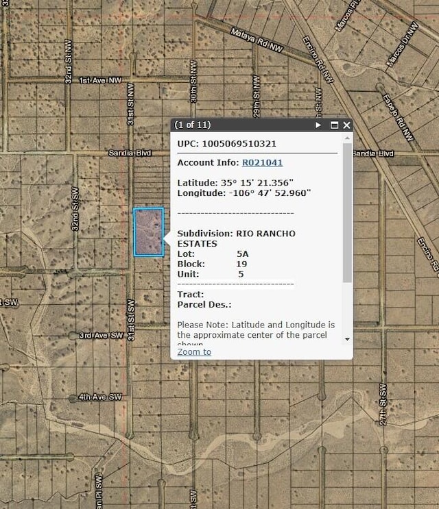 31st St SW, Rio Rancho NM, 87124 land for sale