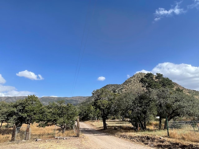 property view of mountains with a rural view