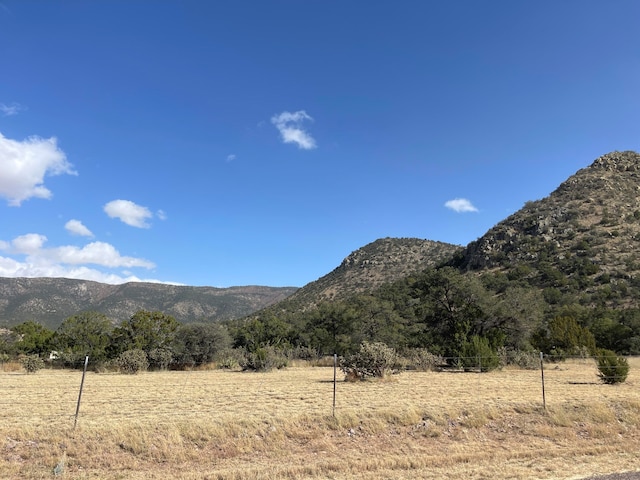 property view of mountains with a rural view