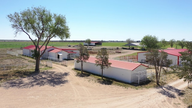 exterior space featuring a rural view