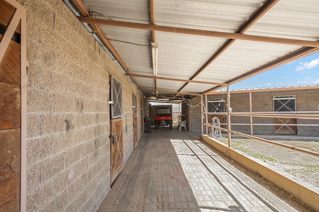 view of stable