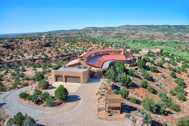 aerial view featuring a mountain view