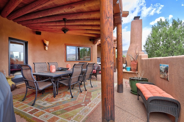 view of patio with an outdoor hangout area