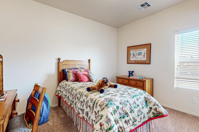 bedroom with carpet