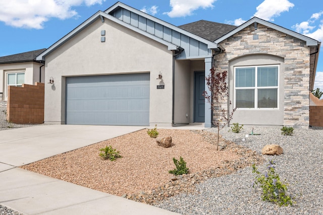 view of front facade with a garage