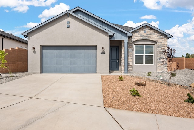 view of front facade with a garage