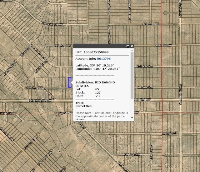 46th Ave NW, Rio Rancho NM, 87144 land for sale