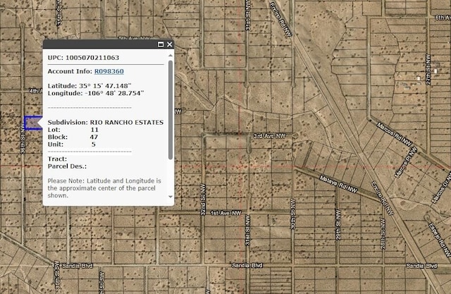 300 36th St, Rio Rancho NM, 87144 land for sale