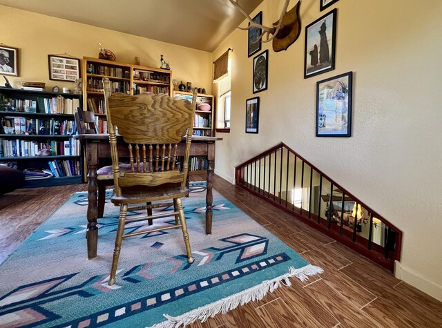 787 Timberlake Rd, Ramah, NM 87321 - dining room featuring healthy amount of natural light, a ceiling fan, and wood finished floors