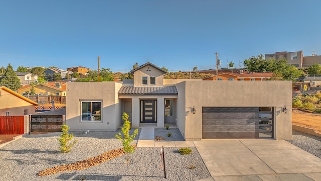 view of front facade with a garage