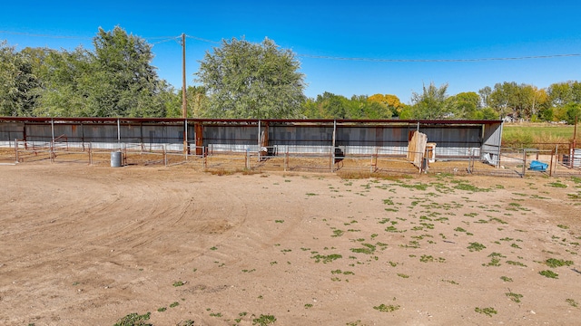 exterior space featuring an outbuilding