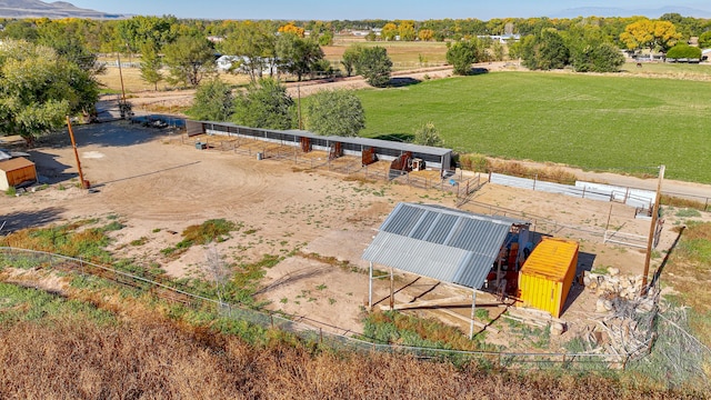 drone / aerial view featuring a rural view