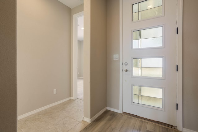 entryway featuring light hardwood / wood-style flooring