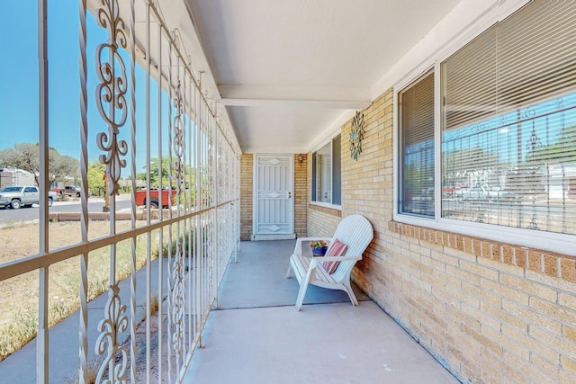 balcony with covered porch