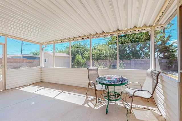 view of sunroom