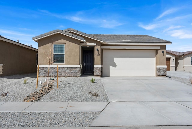1334 Vallecito Ct NW, Los Lunas, NM 87031 - view of front of property with stone siding and stucco siding