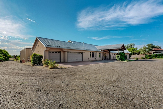 view of front of home featuring a garage