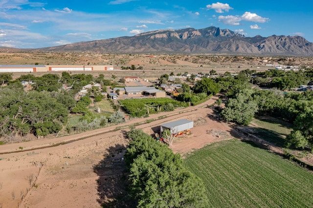 drone / aerial view with a mountain view