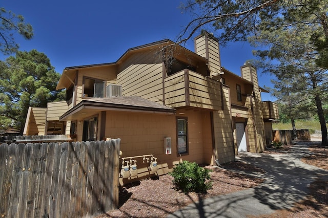 view of property exterior with a garage