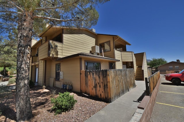 view of home's exterior featuring central AC