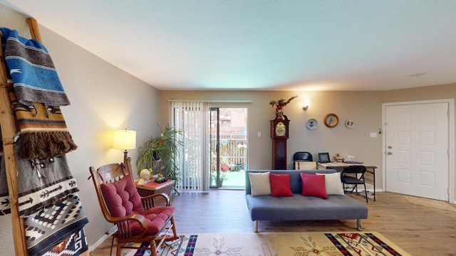 living room featuring hardwood / wood-style floors