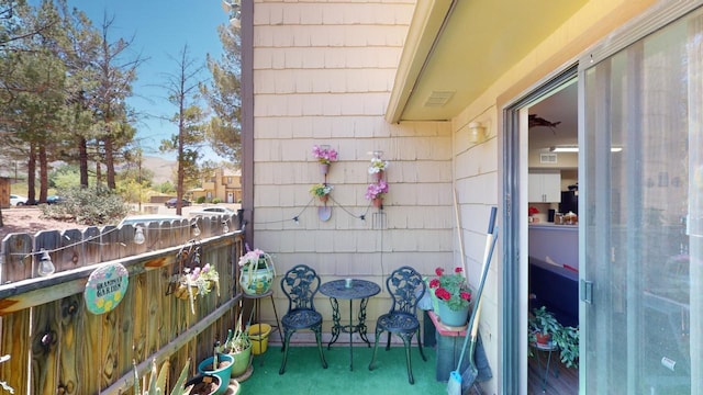 view of balcony