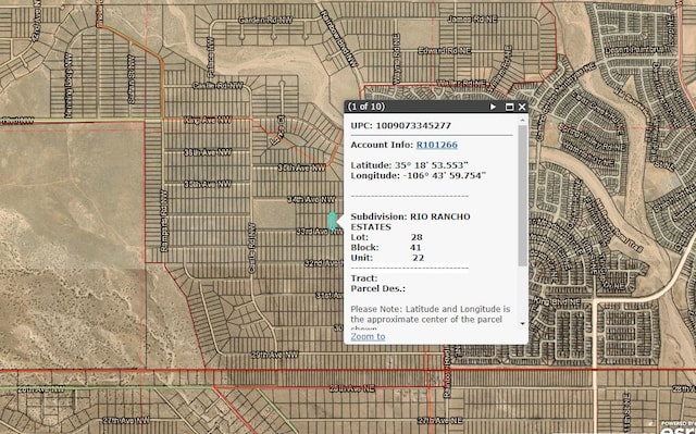 LT28 33rd Ave NW Unit 22, Rio Rancho NM, 87144 land for sale