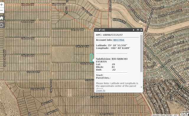 LT29 33rd Ave NW Unit 22, Rio Rancho NM, 87144 land for sale