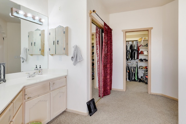 bathroom with vanity