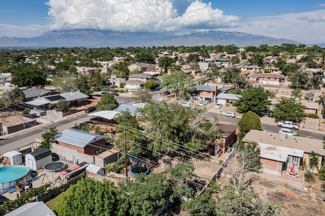 aerial view featuring a mountain view