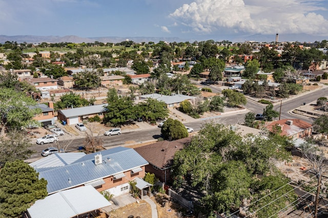 aerial view featuring a mountain view